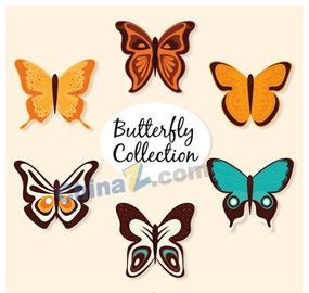 精美彩色蝴蝶矢量素材